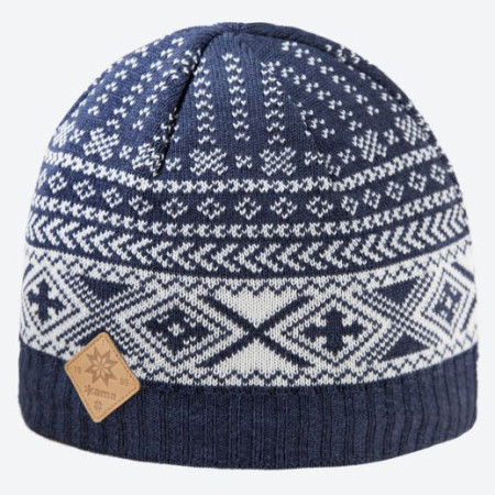 В'язана шапка Merino Kama A117 синій dark blue