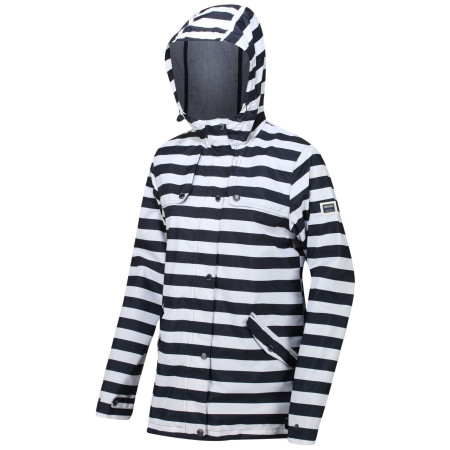 Dámská bunda Regatta Bertille černá/bílá Navy Stripe