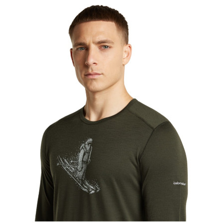 Чоловіча функціональна футболка Icebreaker Men Merino 200 Oasis LS Crewe SkiingYeti