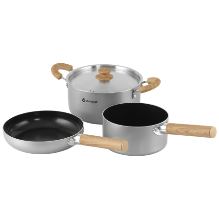 Набір посуду Outwell Feast Ceramic Set L срібний Black & Grey