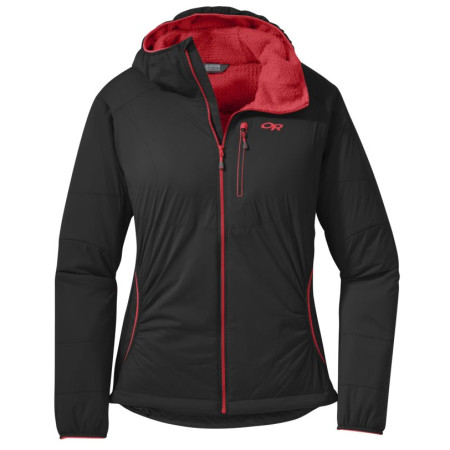 Жіноча куртка Outdoor Research Ascendant Hoody чорний Black/Flame