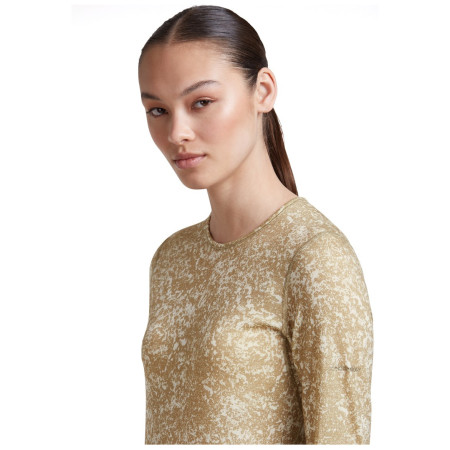 Жіноча функціональна футболка Icebreaker Women M 200 Oasis LS Crewe Moss BloomAOP