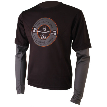 Чоловічий велокостюм Axon Monster dlouhý rukáv чорний/сірий