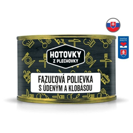 Суп Hotovky z plechovky Квасолевий суп з копченим м'ясом та ковбасою 400мл