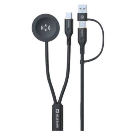 Кабель для зарядки і передачі даних Swissten Wireless magnetic charging cable 2in1 for Samsung Watch + USB-C 1,2 m