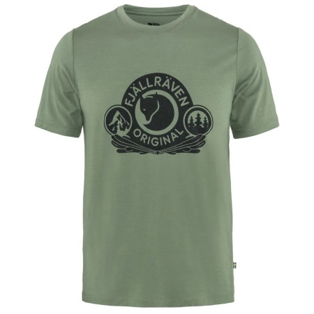 Чоловіча функціональна футболка Fjällräven Abisko Wool Classic SS M зелений/чорний