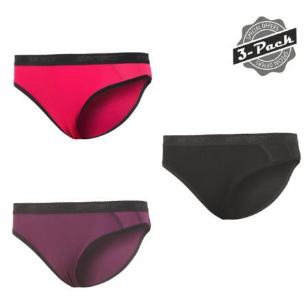 Трусики Sensor Double Face 3-pack чорний/рожевий Magenta+Black+Purple