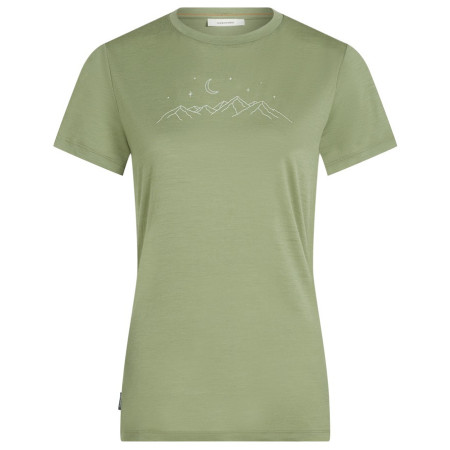 Жіноча футболка Icebreaker Women Merino 150 Tech Lite SS Tee Sparkling Stars зелений Lichen