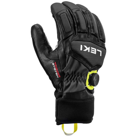 Лижні рукавички Leki Griffin Tune 3D Boa чорний black-graphite-ice lemon