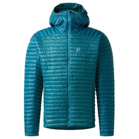 Чоловіча куртка Haglöfs L.I.M Mimic Hood II блакитний Mountain Teal/Deep Teal