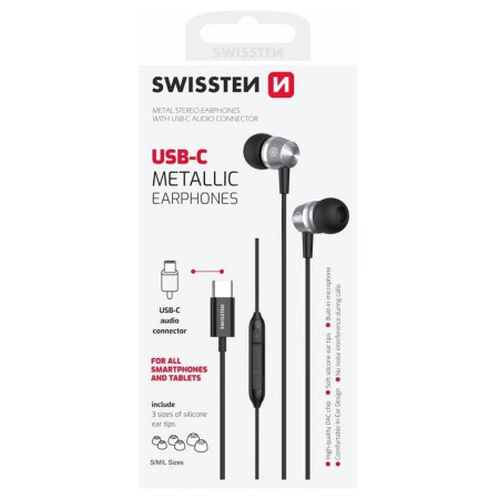 Навушники Swissten Metallic