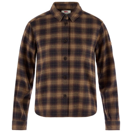 Жіноча сорочка Fjällräven Övik Boxy Flannel Shirt W коричневий Black-Wood Brown