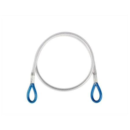 Зацеп тросовий Singing Rock Steel Lanyard "I" 130 cm срібний/modrá