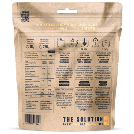 Дегідрована їжа Lyo food Квасоля по-індійськи з томатним соусом 270 г