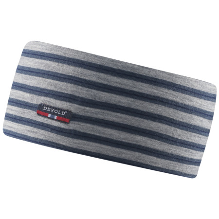 Пов'язка Devold Breeze Headband kids сірий/синій Night stripes