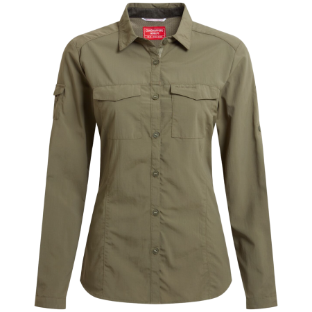 Жіноча сорочка Craghoppers NosiLife Adventure Long Sleeved Shirt III зелений Wild Olive