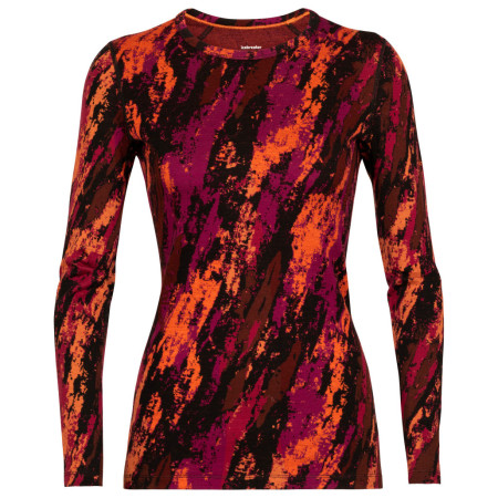 Жіноча функціональна футболка Icebreaker 250 Vertex LS Crewe Sedimentary червоний/чорний