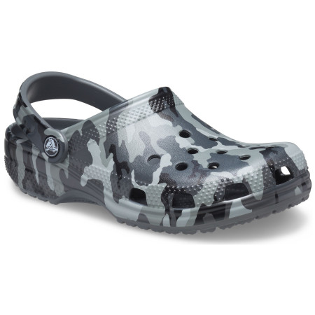 Шльопанці Crocs Classic Printed Camo Clog сірий/чорний