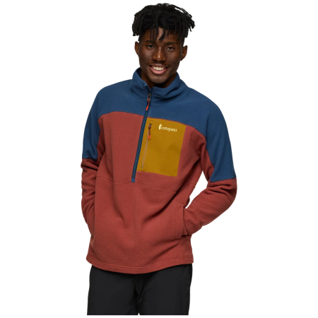 Чоловіча функціональна толстовка Cotopaxi M'S Abrazo Fleece Half-Zip Jacket бежевий/синій Deep Sea and Nutmeg