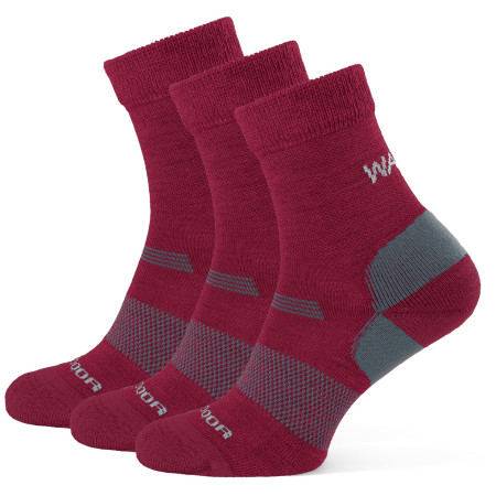 Жіночі шкарпетки Warg Merino Hike W 3-pack бордовий