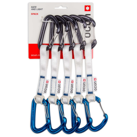 Набір відтяжок Ocún Hawk Qd Wire Bio-Dyn-Ring 15 Mm 15 Cm 5-Pack синій/сірий
