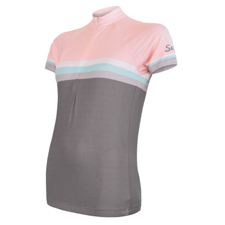 Dámský cyklistický dres Sensor Cyklo Summer Stripe šedá/růžová šedá/růžová