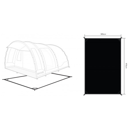 Захисна підстилка Regatta Vanern 4 Footprnt чорний