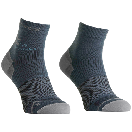 Жіночі мериносові шкарпетки Ortovox Alpine Light Quarter Socks W синій/сірий Dark Arctic Grey