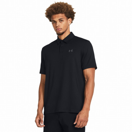 Чоловіча функціональна футболка Under Armour T2G Polo чорний Black/PitchGray