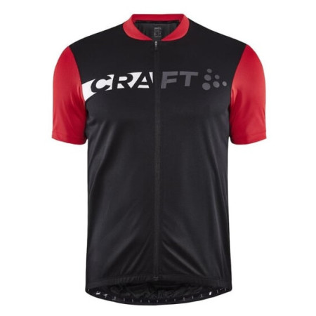 Чоловіча велофутболка Craft CORE Endur Logo чорний/червоний Black