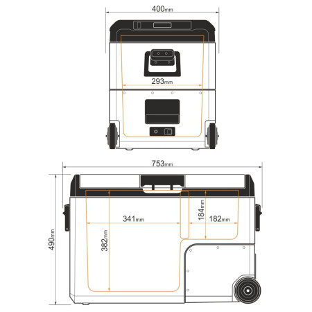 Компресорний холодильник Yolco TCX50