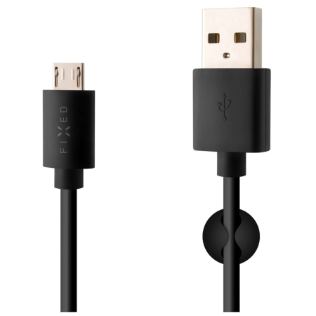 Кабель для зарядки і передачі даних Fixed Datový a nabíjecí kabel FIXED USB/micro USB чорний černá