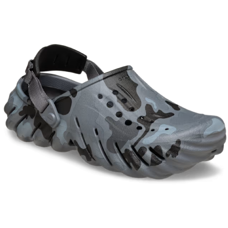 Шльопанці Crocs Echo Duck Camo Clog сірий/чорний Charcoal/Black
