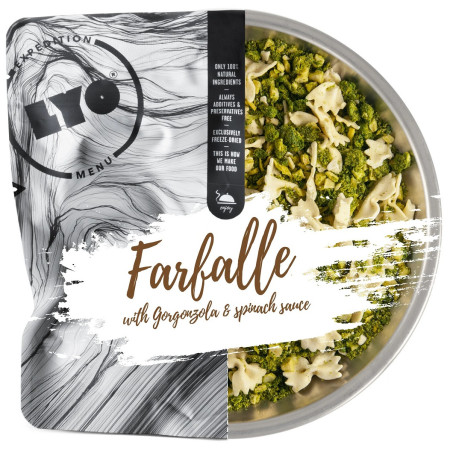 Дегідрована їжа Lyo food Farfalle with Gorgonzola & Spinach Sauce 370g