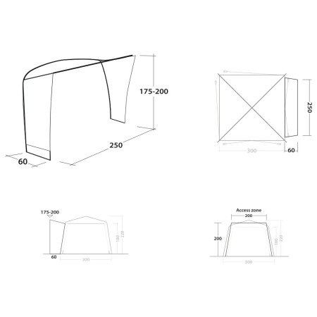 Роз'єм для намету Outwell Fastlane 300 Vehicle Connector with door
