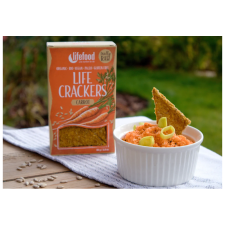 Крекери Lifefood LIFE CRACKERS Mrkvánky RAW BIO 80 g