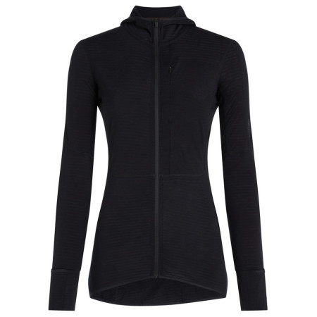 Жіноча кофта Icebreaker Women Merino Blend 200 RealFleece™ Descender LS Zip Hoodie чорний Black