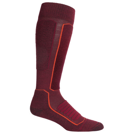 Pánské podkolenky Icebreaker Mens Ski+ Medium OTC vínová Cabernet/Jet HTHR