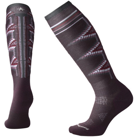 Dámské podkolenky Smartwool Phd Ski Light Pattern Women`s fialová bordeaux