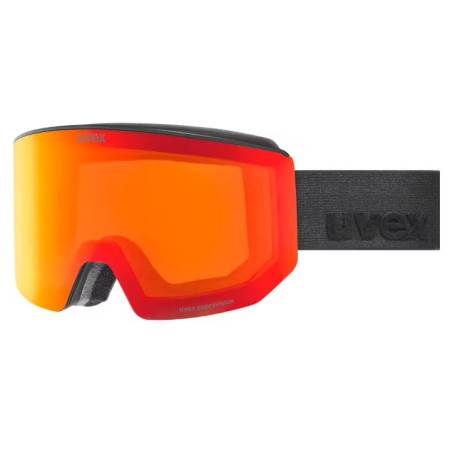 Лижна маска Uvex Lace Attract FM помаранчевий BLACK MATT DL/RED-ORANGE S2