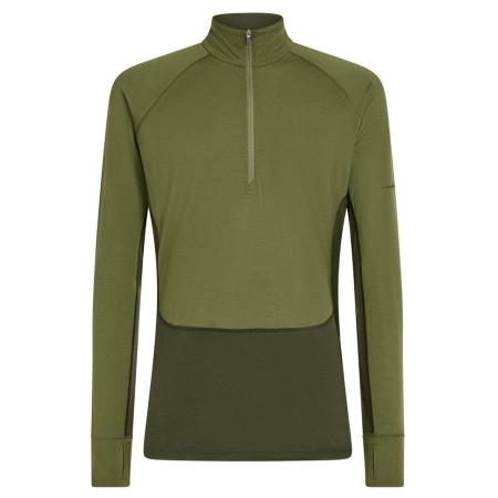 Чоловіча функціональна футболка Icebreaker Men Mer 200 ZoneKnit LS Half Zip темно-зелений Dkloden/Spha/Cb