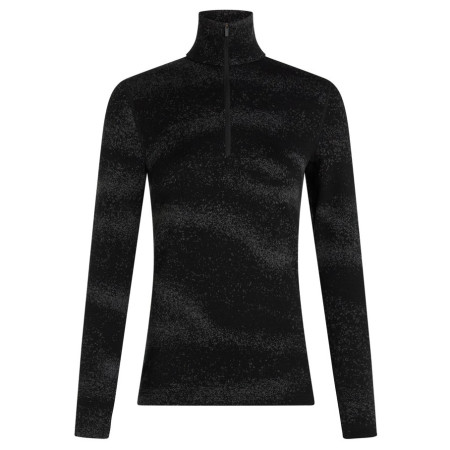 Жіноча функціональна футболка Icebreaker Women M 260 Tech Vertex LS HZ Chillwave чорний Black/Obsidia/J