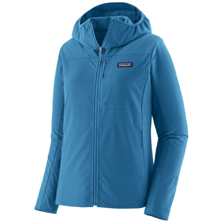 Жіноча куртка Patagonia Women's R1® CrossStrata Hoody синій Aquatic Blue