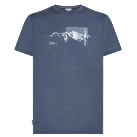 Чоловіча функціональна футболка Icebreaker Men M 150 Tech Lite SS Tee Pure Altitude сірий/синій Dawn
