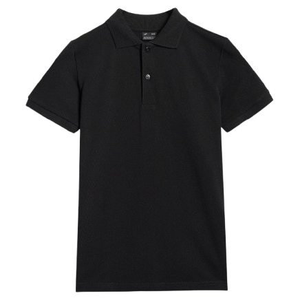 Дитяча футболка 4F Polo Shirt M614 чорний DEEP BLACK