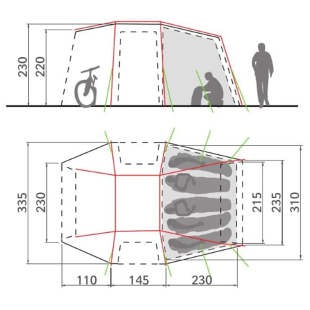 Приставний намет Vaude Drive Van XT 5P