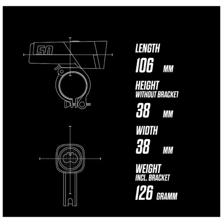 Переднє світло Sigma Aura 50
