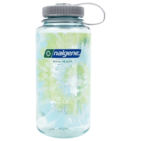 Пляшка Nalgene Wide Mouth Tie-Dye Print 1000 ml блакитний Seafoam w/Platinum Blue Tie Dye