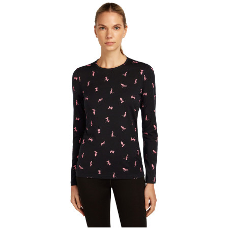 Жіноча функціональна футболка Icebreaker Women Merino 200 Oasis LS Crewe Snow Day