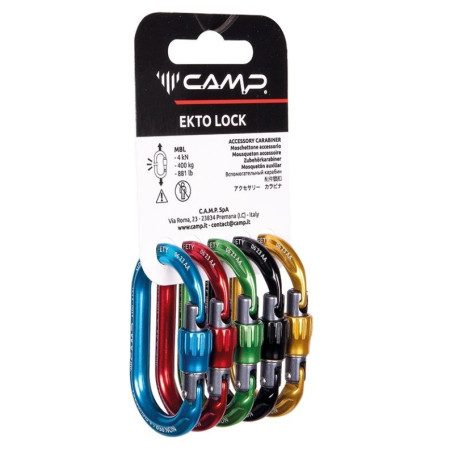 Набір карабінів Camp Rack Pack Ekto Lock - 5 Pcs чорний